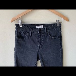 Black Madewell Jeans 9” High-Rise Ripped Knees